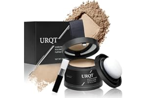 URQT Magic Hairline Powder, Instantly Conceals Hair Loss, Natural Hairline Coverage, Hair Fibers for Thinning Hair, Root Touch Up Hair Powder for Women & Men, Root Cover Up Hair Powder (Light Blonde)
