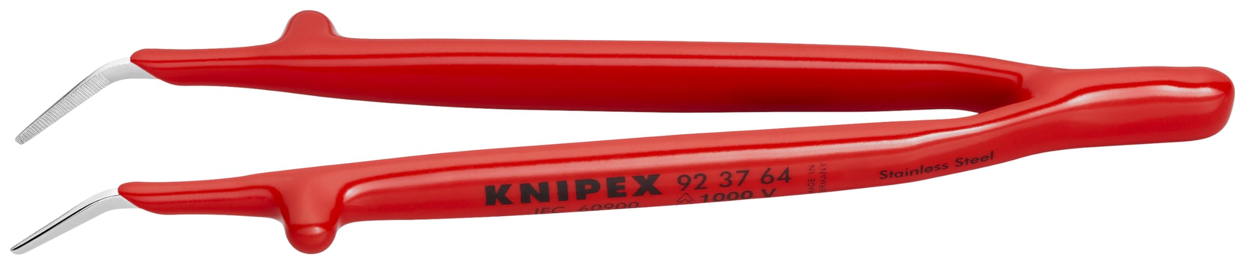 KNIPEX Stainless Steel GrippingTweezers-30Angled-1000V Insulated