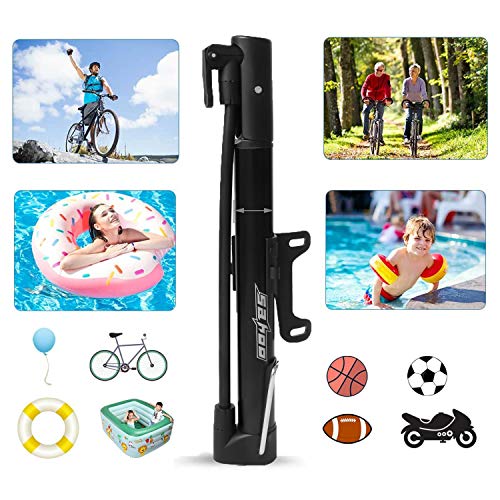 Chanurae Bike Pump Bicycle Pump,120 PSI Floor Standing Bike Pump,Super Fast Tyre Inflation Compatible with Universal Presta and Schrader Valve Frame Mounted Air Pump for Road,Mountain and BMX Bikes