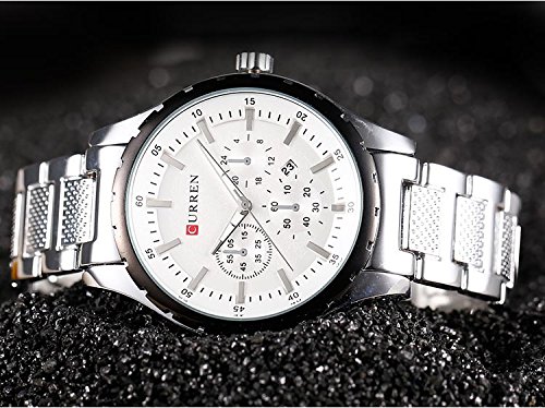 Relojes de Pulsera de la Marca de Moda de los Hombres Relojes de Pulsera Casuales de la Hora de Reloj de Cuarzo analógico - Imagen 3