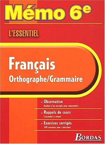 Français, orthographe-grammaire