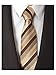 Abundance New Woven Microfiber Classic Men'S Business Tie Striped Necktie Solid Ties (Brown Gold)