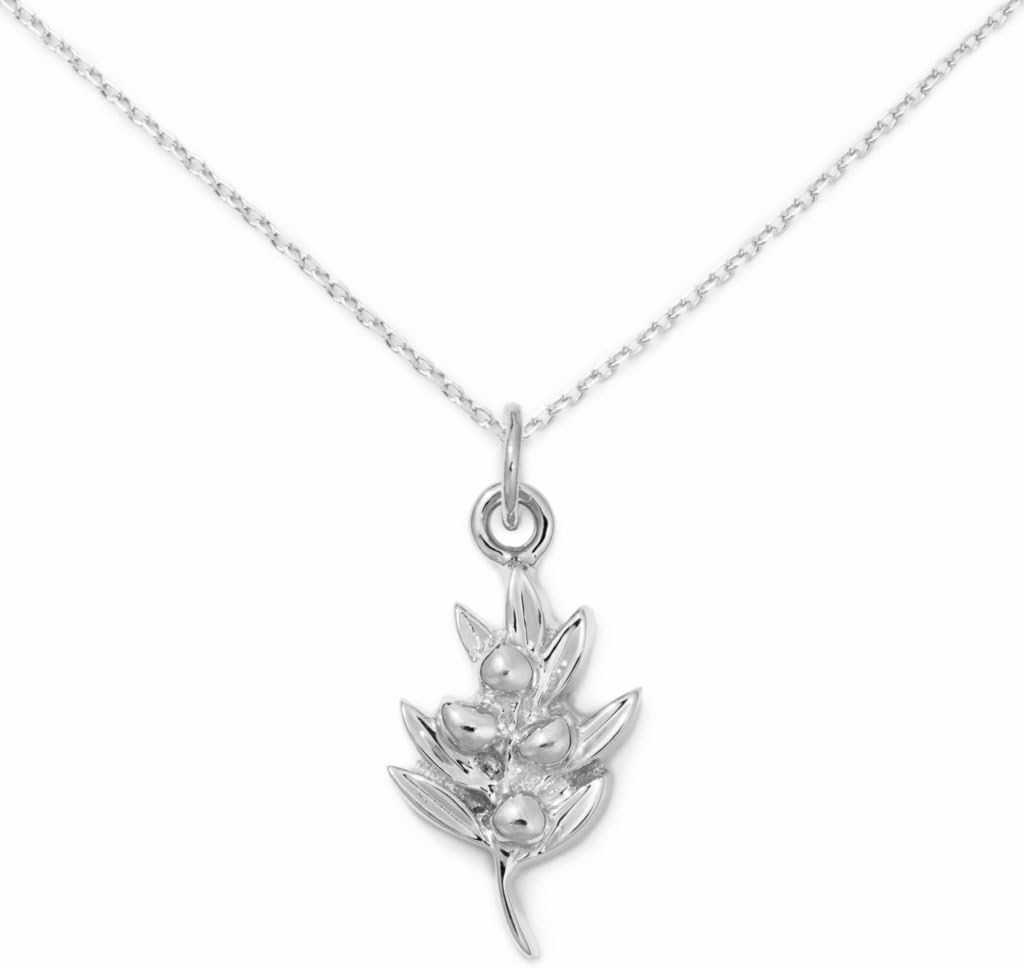 Delicacies Olive Sterling Silver Necklace, Food Jewelry for Food Lovers, Chefs, Cooks and Epicureans