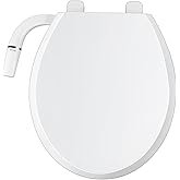 Jecatiy Round Non-Electric Bidet Toilet Seat, Ambient Water Temperature,Fits Round Toilets, Rear and Feminine Wash, Adjustmen