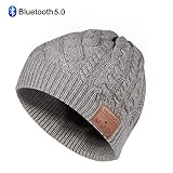 Bluetooth Beanie Hat Bluetooh 5.0 Headphone blueear Wireless Winter Knit Hats with Stereo Speaker and MIC 8 Hours Working Time for Outdoor Sports