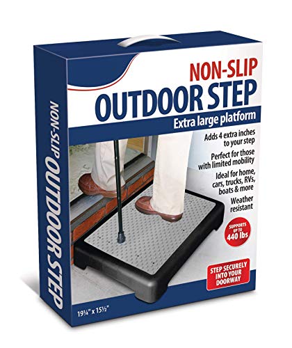 Hoovy 3.5" Step Riser - Portable One Step Stool for Elderly & Disabled -Antislip Half Step for Indoor & Outdoor Stairs, Cars, Bed, Chair, Shower - Lightweight Mobility Safety Tread for Up to 400lbs