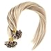 Sunny 50 Strands Brazilian Remy Utip Hair Extensions Blonde mixed Brown Highlight Silk Straight Fusion Tip Hair 20 Inches 50g