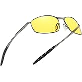 SUNGAIT Mens Narrow Polarized Sunglasses Metal Frame Small Rectangle Retro Durable UV400 Protection