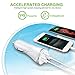 Car Charger 2.4A/12W,2 USB Smart Port Charger with Braided Charging Cable Compatible for iPhone X/8/8 Plus/7/7 Plus/6S/6S Plus/5S/5C/SE/iPad ... (White)