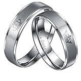 Hsumonre Couples Rings Engraved Her King His Queen Matching Men Promise Ring Crown Stainless Steel Valentine gift
