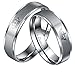 Hsumonre Couples Rings Engraved Her King His Queen Matching Men Promise Ring Crown Stainless Steel Valentine Gift