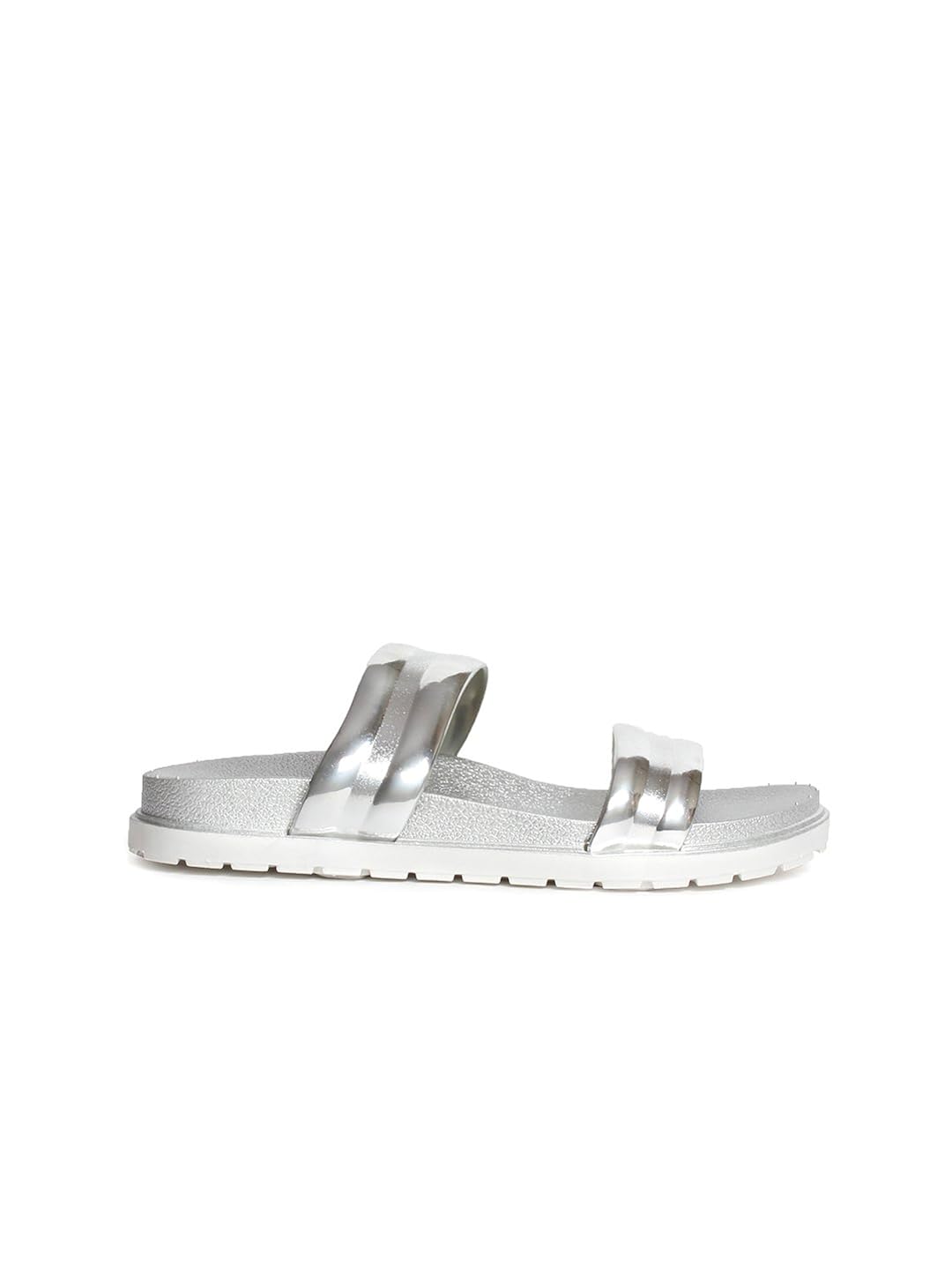 meriggiare women silver synthetic flats