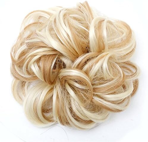 Women Curly Chignon Hair Clip In Hairpiece Extensions Black Brown Red Synthetic High Temperature Fiber Chignon P16/613