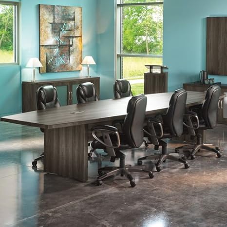 6ft 18ft Modern Conference Table With Power And Data Meeting Boardroom