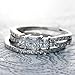 Oxford Diamond Co Princess Cut Cz Bridal Engagement Set .925 Sterling Silver Ring Sizes 4-12