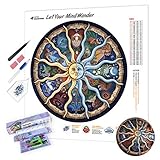 Diamond Painting Kits for Adults by Paint With Diamonds XL 50x50cm 'Signs of The Zodiac' Full Canvas Square Diamonds (Plus Free Premium Diamond Pen)