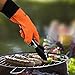 BBQ Grilling Gloves, Heat Resistant Kitchen Silicone Oven Mitts Extra Long Waterproof (Orange)