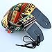 WOGOD Guitar Strap Jacquard Weave Hootenanny Guitar Strap with Leather Ends