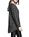 Timeson Women Loose Fit Long Sleeve High Low Bottom Ruched Blouse Tops Medium Black
