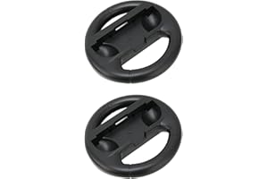 Keenso 2pcs Steering Wheel Controller Set for, Comfortable Grip, Quality Material, Ideal Kids and Adults, Racing Games Access