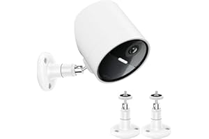 VIIVRIA 2 Pack Wall Mount Compatible with SimpliSafe Outdoor Security Camera, 360° Rotation Bracket with 1/4 Screw Thread, Camera Not Included (White)