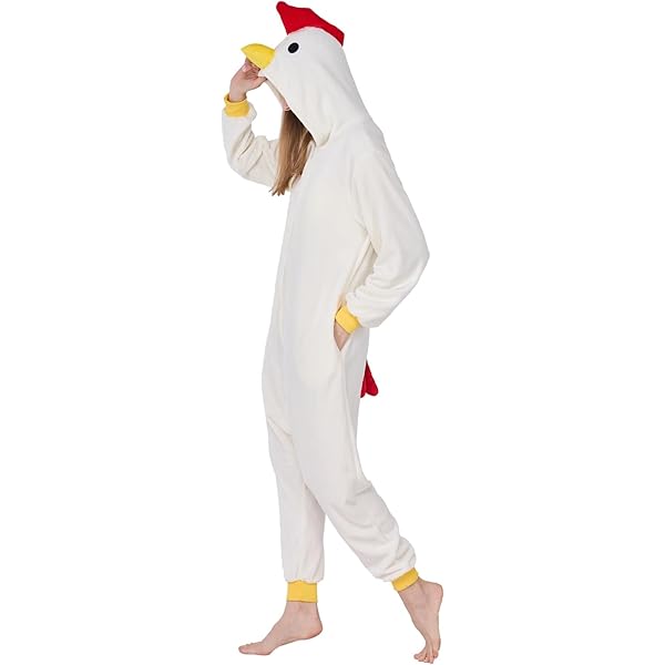 SIYUE Onesie Costume Relaxo Jumpsuit Hibou Des Neiges Adulte Pyjama Femme Homme Kostum Animal Snowy Owl Pyjama Noël Carnaval Halloween, Gris, S