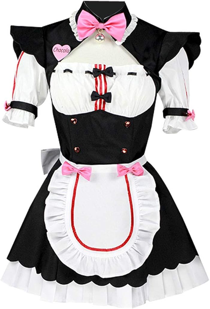 Wish Costume Shop Womens Neko Cat OVA Chocolat Vanilla Lolita Dress Cosplay Maid Dress
