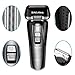 INSMART Electric Shaver for men, Waterproof Wet/Dry USB Quick Rechargeable Cordless Electric Razor with Led Display, Travel Lock & Pop Up Trimmer-Black