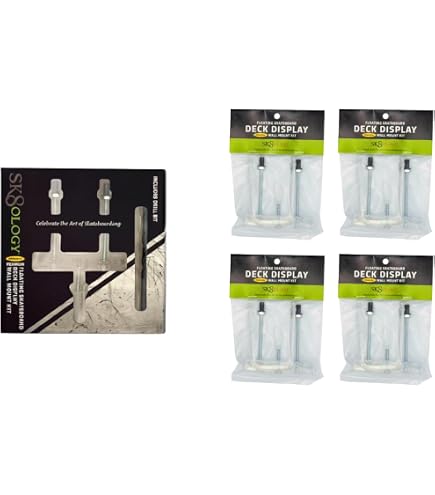 SK8OLOGY Skateboard Deck Wall Display Kit +Drill Bit For