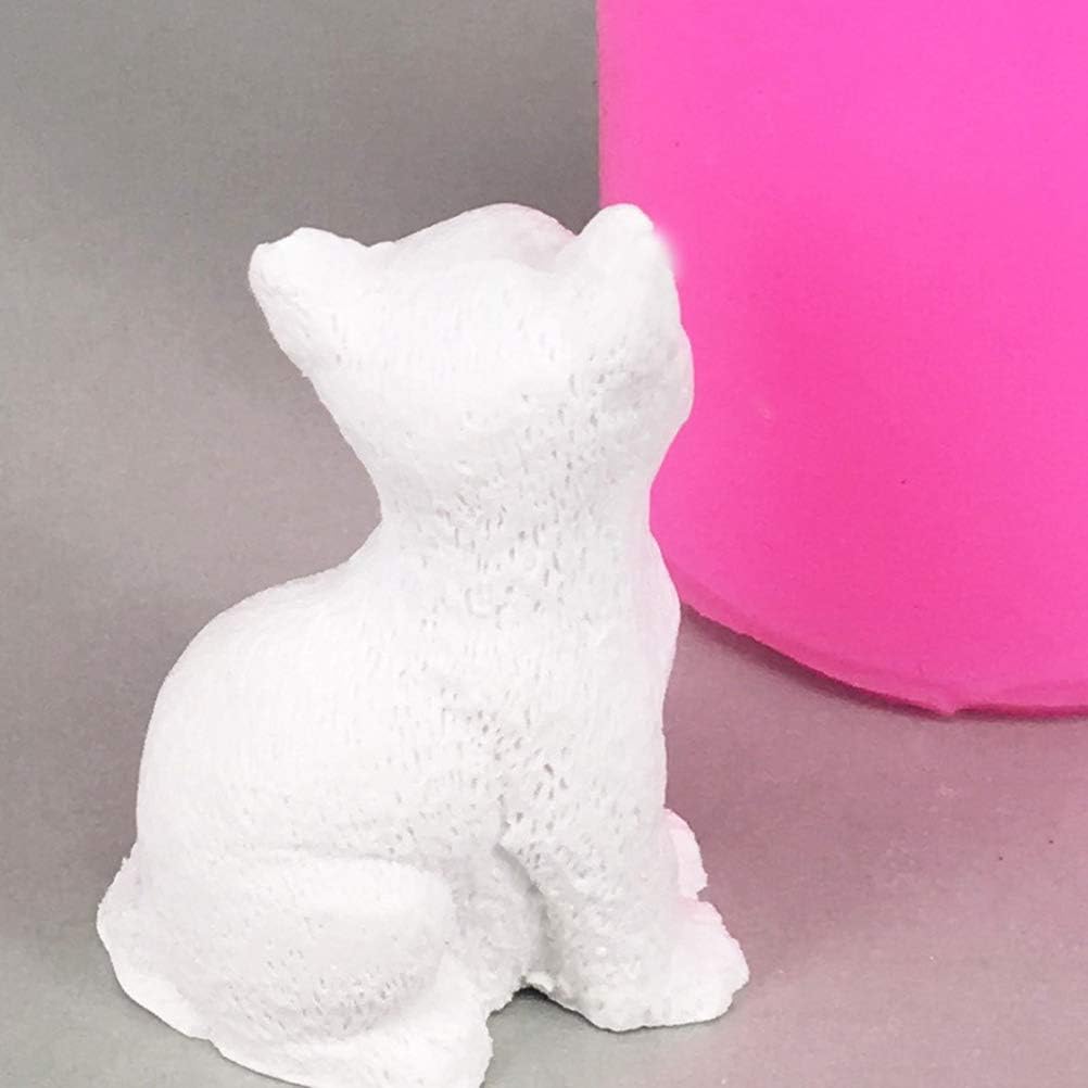 Supvox Moule En Silicone 3d Petit Chat Animal Bougie Savon Moule Argile Au Chocolat Artisanat Moules Gateau Moule Decorer Art Outils Bougie Fabrication Loisirs Creatifs Cuisine Maison