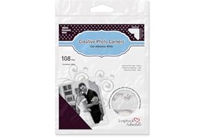 SCRAPBOOK ADHESIVES BY 3L Self-Adhesive Creative Paper Photo Corners, White, 108-Pack