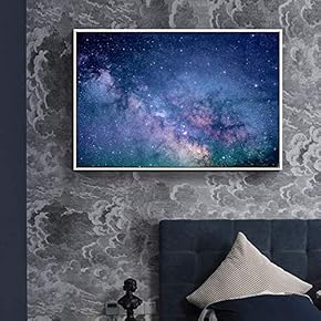Floating Framed for Living Room Bedroom Galaxy Star...