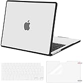 MOSISO Compatible with MacBook Air 13 inch Case 2026-2022 M4 A3240 M3 A3113 M2 A2681, Crack-Resistant Hard Case with TPU Frame Bumper&Keyboard Skin&Screen Film for MacBook Air 13.6 inch, Translucent