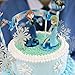 PuTwo 20 Counts Wedding Cake Decorating Frozen Cupcake Toppers Toothpicks, Sliver/Blue/Snow