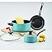 Farberware 21926 High Performance Nonstick Cookware Pots and Pans Set Dishwasher Safe, 17 Piece, Aqua