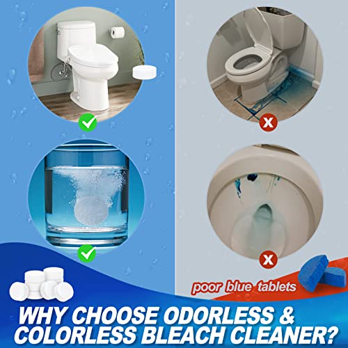 30 Pack Automatic Toilet Bowl Cleaner Tablets Toilet Tablets with Bleach Household Toilet
