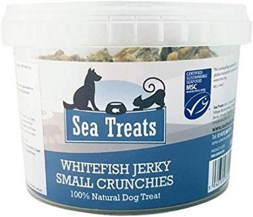 Sea Treats Whitefish Jerky Crunchies Medium Dog Treats, 400 g BigaMart