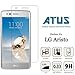 [2-Pack] LG Aristo Screen Protector, ATUS [Twin Pack] Ultra-Thin Toughened Shatterproof [Tempered Glass] Screen Protector [Life-Time Warranty] (2-Pack)