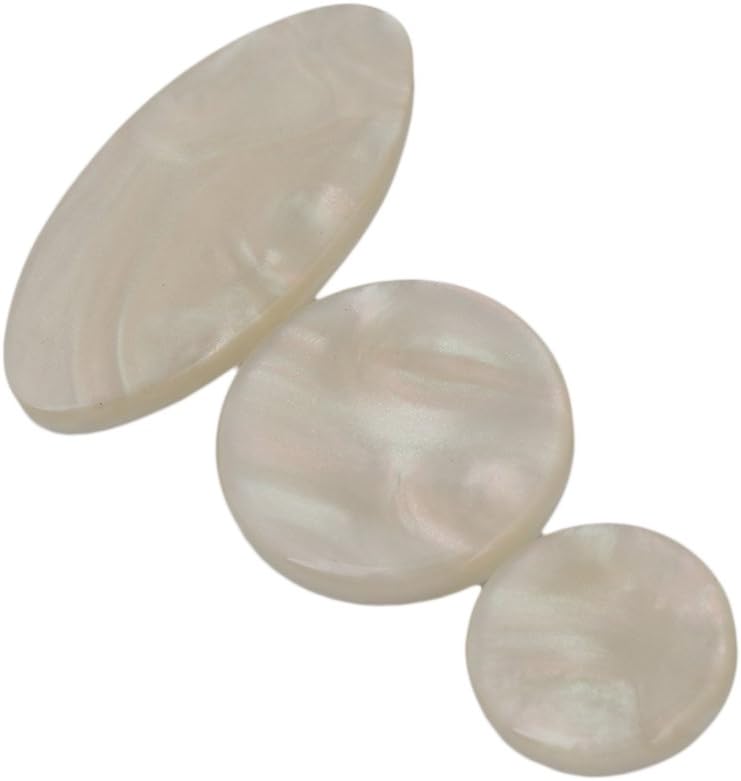 Yibuy Creamy-white Color Plastic Alto Saxophone Key Buttons Replacement Inlays Pearl Pack of 9 - Image 4