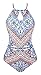 UniSweet Women's High Neck Halter Backless Keyhole One Piece Swimsuit