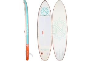 iROCKER Nautical GO Ten-SIX Inflatable Stand Up Paddle Board, Superb Maneuverability 10'6" Long 33" Wide 6" Thickness SUP with Leash and Fins ONLY