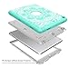 iPad 5th/6th Generation Case, Hocase Heavy Duty Shock Absorbent Rubber+Hard Plastic Dual Layer Protective Case w/Mandala Floral Print and Kickstand for iPad 9.7 2018/2017 - Mint Green/Gray