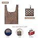 WODKEIS Foldable Reusable Grocery Bags 3Pcs Reusable Shopping Tote Bags Heavy Duty Grocery Tote Bags Reusable Bag Lightweight Shopping Bag Foldable into Attached Pouch, White/Green/Brown