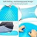 serene freestyle Gel Seat Cushion,Double Thick Seat Cushion, Multi-Use Seat Cushion Super Breathable Gel Cushion for Car, Office Chair, Wheelchair (Light Blue)