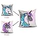 leegleri Unicorn Sequins Throw Pillow Case,Unicorn Gift for Girls, Reversible Pillow Covers for Christmas Couch Sofa Bed Room,Cushion Cover