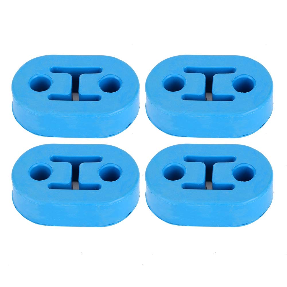 Silent Bloc Echappement Muffler Exhaust Hanger, 4PCS Universal Blue Silicon Muffler Exhaust Hanger Short Hangers Hanger Muffler Insulator Shock Absorbent 12mm-1/2''