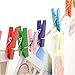 Derker Wood Craft Clothespins,Bright Colored Clothes Pegs Pins Photo Paper Clips - 24 Piece (2.9