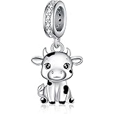 jiulegufa Cow Charms for Bracelets 925 Sterling Silver Cute Animals Charms Cow Jewelry Gifts for Women