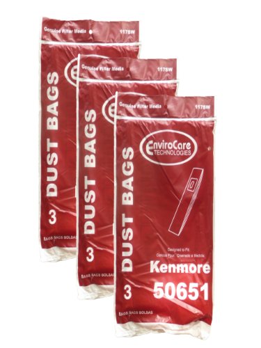 EnviroCare Replacement Vacuum Bags for Kenmore Type L 50651 Uprights 9 Pack
