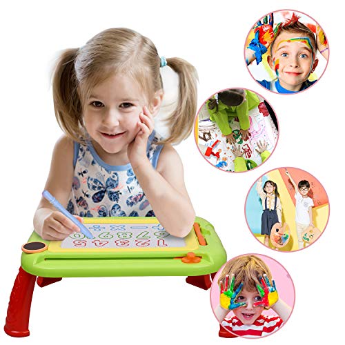 MIZIKUSON Magnetic Drawing Board for Kids, Colorful Erasable Doodle Board Toddlers Toys Learning Sketch Pad for Writing Painting Birthday Gifts